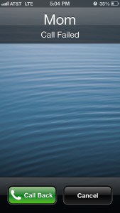 iphone 5 call failed